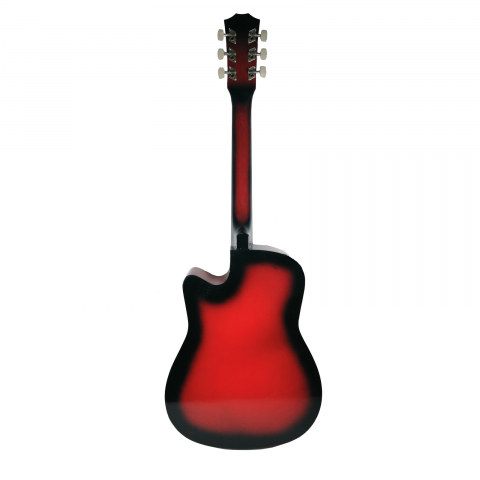 Chitara clasica din lemn IdeallStore®, Cutaway Country Red, set de corzi incluse, 95 cm, rosu [7]