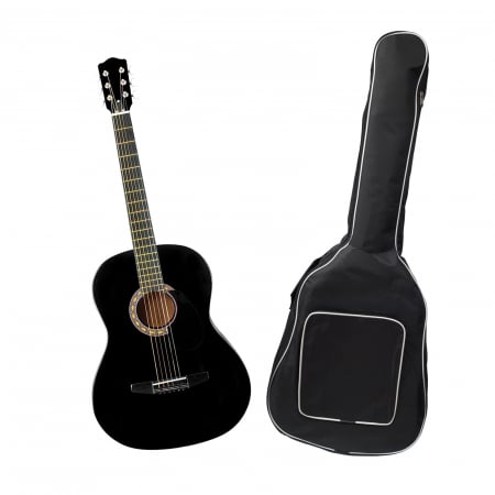 Chitare clasice - Chitara clasica, 95 cm, lemn si husa inclusa, negru