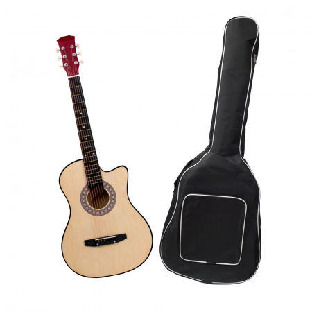 Chitare clasice - Chitara clasica, 95 cm, lemn si husa inclusa, bej