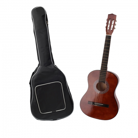 INSTRUMENTE MUZICALE - Chitara clasica, 95 cm, lemn si husa inclusa, maro