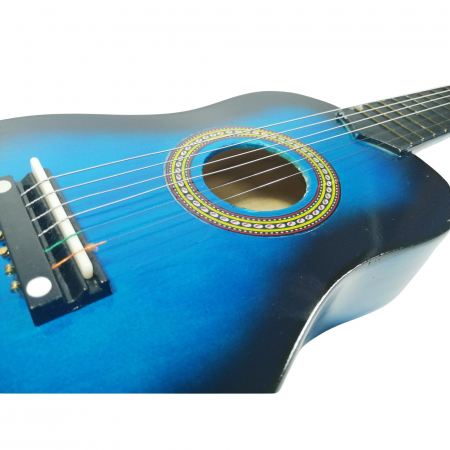 Chitara pentru copii IdeallStore®, Junior Blue, clasica, lemn, 54 cm, albastru [2]