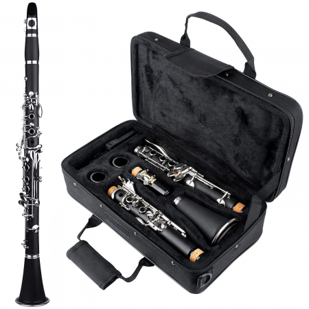 CLARINET - Clarinet IdeallStore®, Musical Virtue, 17 clape, 67 cm, negru, geanta inclusa