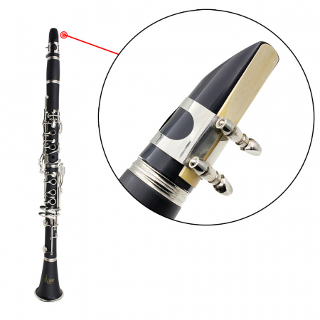 Clarinet IdeallStore®, Musical Virtue, 17 clape, 67 cm, negru, geanta inclusa [10]