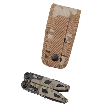 Cleste multifunctional IdeallStore®, Outdoor Specialist, otel inoxidabil, 16 functii, 21.5 cm, bej, husa inclusa [10]