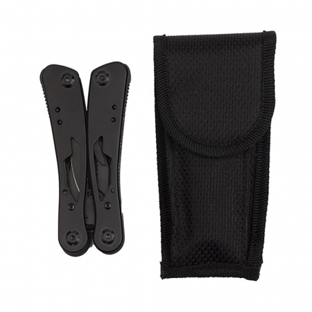 Cleste multifunctional IdeallStore®, Outdoor Specialist, otel inoxidabil, 20 functii, 22 cm, negru, husa inclusa [10]