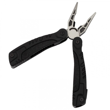 Cleste multifunctional IdeallStore®, Survival Gear, otel inoxidabil, 18 functii, 24 cm, negru, husa inclusa [3]