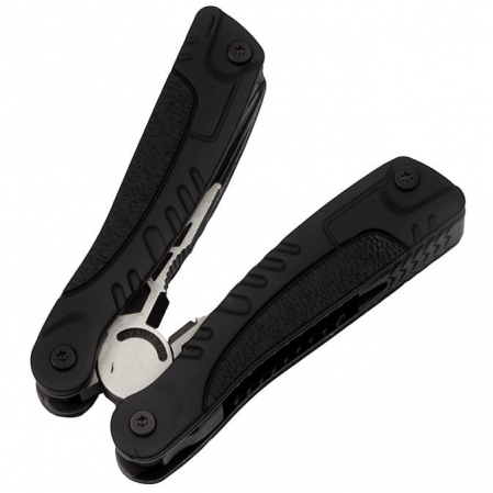 Cleste multifunctional IdeallStore®, Survival Gear, otel inoxidabil, 18 functii, 24 cm, negru, husa inclusa [9]