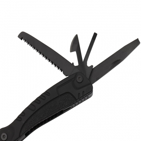 Cleste multifunctional IdeallStore®, Survival Gear, otel inoxidabil, 18 functii, 24 cm, negru, husa inclusa [5]