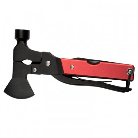 Cleste multifunctional IdeallStore®, Survival Instinct, otel inoxidabil, 16 functii, 16.5 cm, rosu, husa inclusa [3]