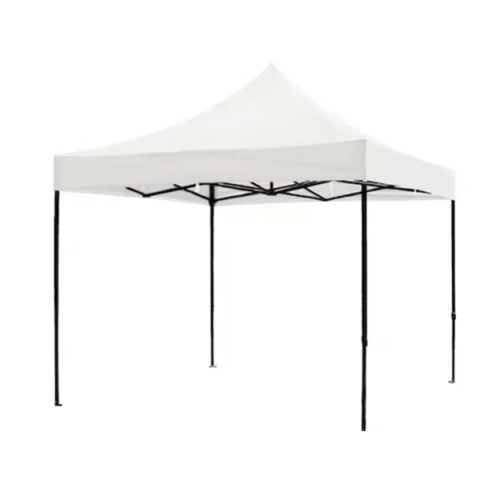 Accesorii gratar - Cort pavilion pliabil, 3x3 m, cadru metal cu panza impermeabila pentru Curte, Gradina, Evenimente, Alb