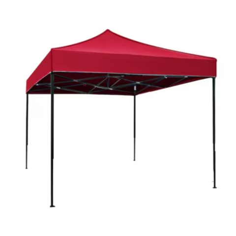 Accesorii gratar - Cort pavilion pliabil, 3x3 m, cadru metal cu panza impermeabila pentru Curte, Gradina, Evenimente, Rosu