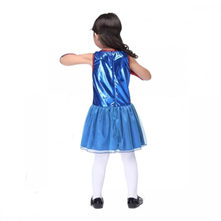 Costum Captain America fete, Albastru, 3-5 ani, 100-110 cm [3]