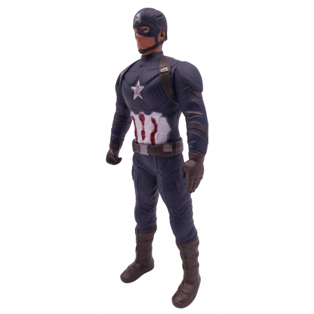 Costum Captain America pentru copii, First Avenger, poliester, albastru, figurina inclusa, 3-5 ani, 100-110 cm [4]