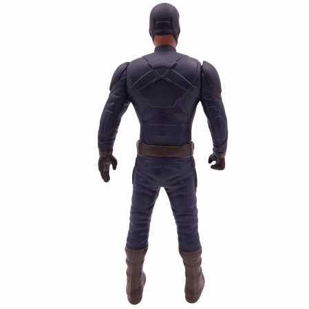 Costum Captain America pentru copii, First Avenger, poliester, albastru, figurina inclusa, 3-5 ani, 100-110 cm [6]