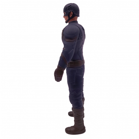 Costum Captain America pentru copii, First Avenger, poliester, albastru, figurina inclusa, 3-5 ani, 100-110 cm [5]