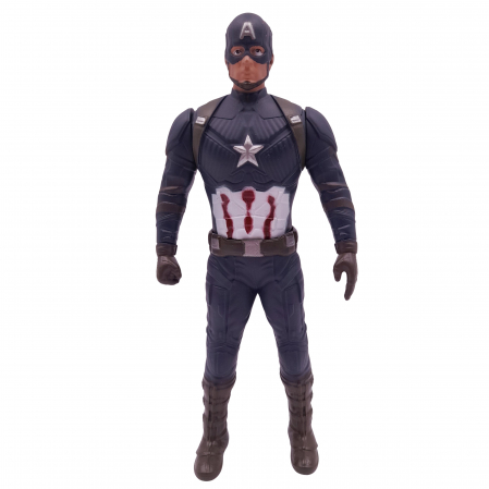 Costum Captain America pentru copii, First Avenger, poliester, albastru, figurina inclusa, 3-5 ani, 100-110 cm [3]