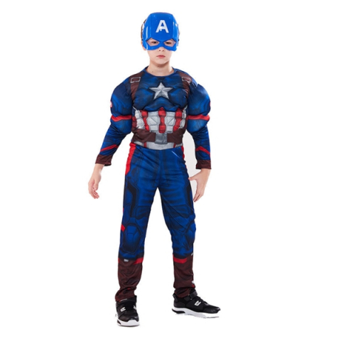 Costume Halloween copii - Costum carnaval Captain America, 3-5 ani , 100-110 cm
