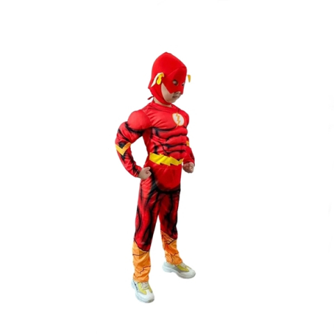 Costum Flash pentru copii, 5-7 ani, rosu [3]