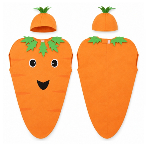 Set 2 costume pentru copii, Porumb și Morcov DEPOX®, portocaliu/galben, marime universala [3]