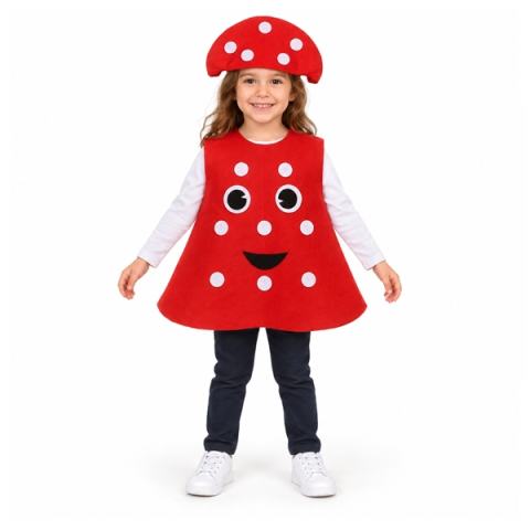 Set doua costum pentru copii Ciuperca si Morcov, DEPOX®, portocaliu/rosu, marime universala [1]
