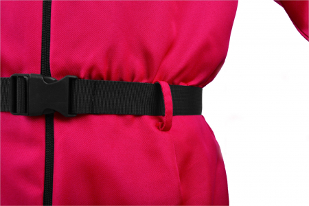 Costum pentru adulti IdeallStore®, Jocul Calamarului, marimea S, rosu, centura inclusa [5]