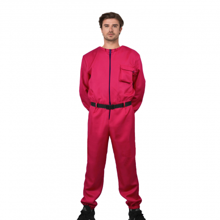 Masti si costume adulti - Costum pentru adulti, Jocul Calamarului, rosu, centura inclusa, marimea L