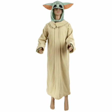 Costum pentru copii, Baby Yoda, bej, masca inclusa, 3-5 ani, 100-110 cm [1]