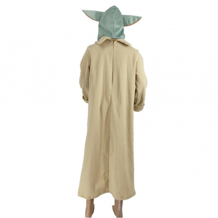 Costum pentru copii, Baby Yoda, bej, masca inclusa, 3-5 ani, 100-110 cm [3]
