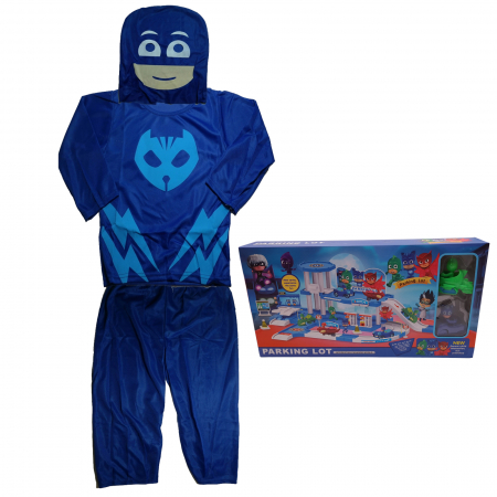 Costume si seturi pentru copii - Costum pentru copii, Blue Cat, albastru, jucarie inclusa, 5-7 ani, 110-120 cm