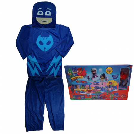 Costume si seturi pentru copii - Costum pentru copii, Blue Cat, albastru, parcare cadou, 7-9 ani, 120-130 cm