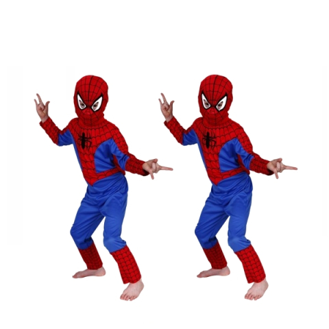 Costume si seturi pentru copii - Set doua costume Spiderman clasic pentru copii DEPOX®, 3-5 ani, 100-110 cm