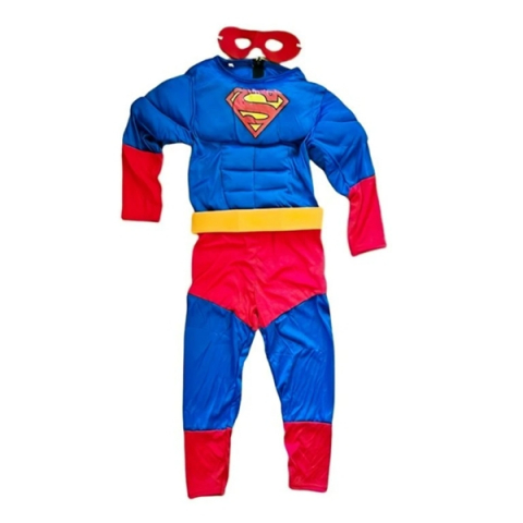 Costum Superman cu muschi, pelerina si masca, 7-9 ani, 120-130 cm [1]