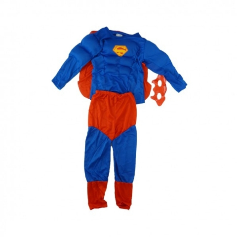 Costum Superman cu muschi, pelerina si masca, 5-7 ani, 110-120 cm [4]