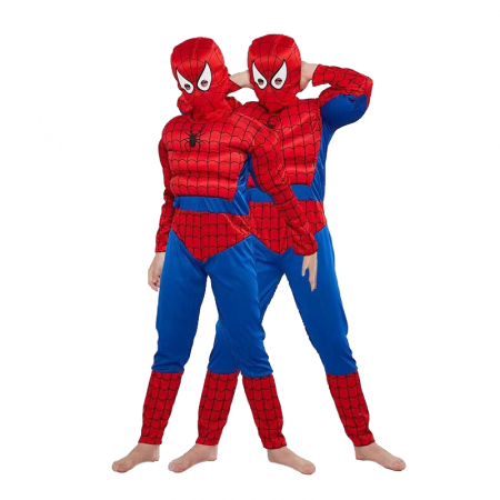 Costum Ultimate Spiderman pentru copii, Town Saviour, 100% poliester, rosu, 3-5 ani, 100-110 cm [2]