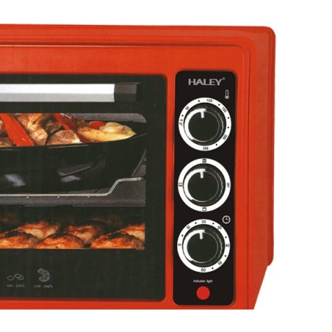 Cuptor electric 360°, Timer, Tuburi inox 304, 2000W, 48L, Roșu [5]