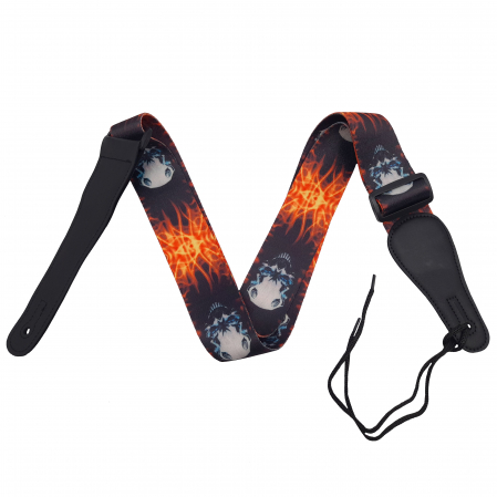Accesorii chitara - Curea pentru chitara IdeallStore®, Skull Sound, nylon, 155 cm, negru
