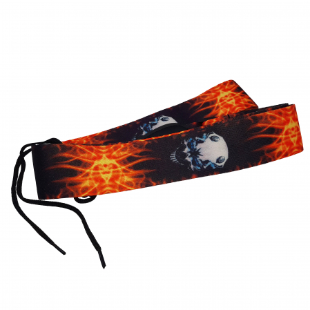 Curea pentru chitara IdeallStore®, Skull Sound, nylon, 155 cm, negru [2]