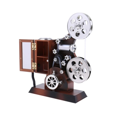 ACCESORII & DIVERSE - Cutie muzicala retro tip proiector de film, 20x6x16 plastic, maro