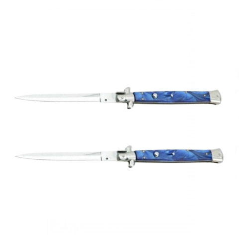 Bricege - Set doua bricege automat Blue Marble, lamă stiletto, 23 cm