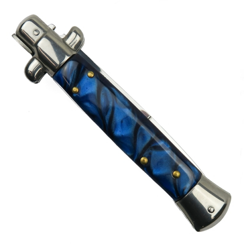 Cuțit automat Blue Marble, lamă stiletto, 23 cm [4]