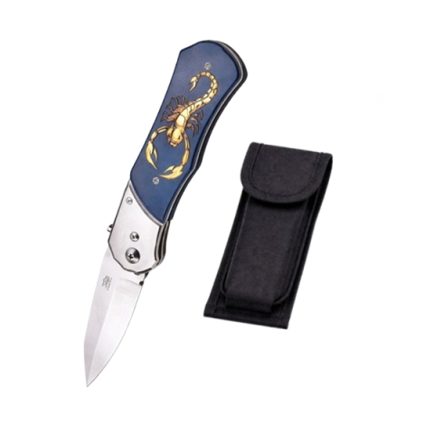 Set de doua cutite automate, DEPOX®, design compact, 24 cm,husa inclusa, bleumarin/negru [4]