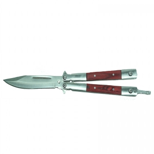 Briceag fluture IdeallStore®, otel inoxidabil, 22 cm si cutit de buzunar cadou [1]