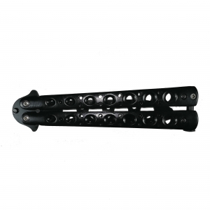 Briceag fluture IdeallStore® de antrenament, otel inoxidabil, 23 cm, negru [1]