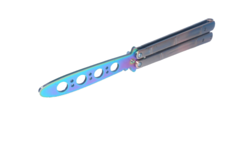 Cutit - Briceag fluture - Balisong - Butterfly, rainbow, pentru antrenament [2]