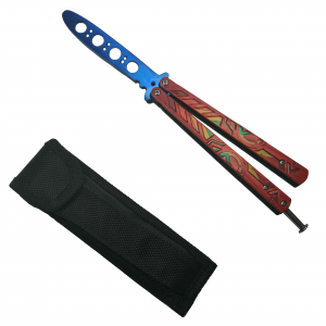 Briceag fluture IdeallStore®, Mayan Rainbow, pentru antrenament, 23.5 cm