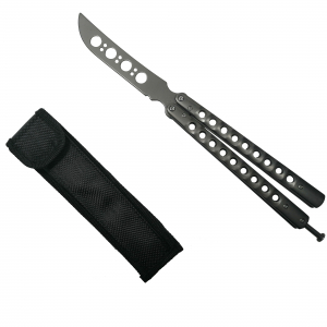 Briceaguri fluture & antrenament - Briceag fluture IdeallStore®, Grand Grey, pentru antrenament, 27.5 cm