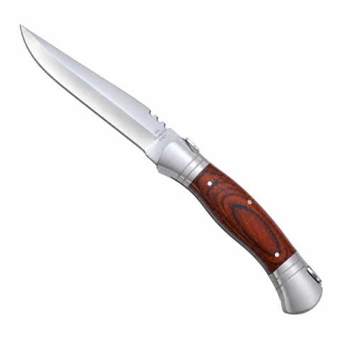 Set 2 Cuțite Pliabile Outdoor, Oțel Inoxidabil DEPOX®,maner lemn, 37 cm/28,5 cm, maro [9]
