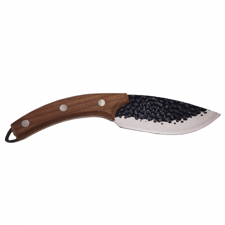 Cutite japoneze - Cutit de bucatarie IdeallStore®, Japan Vibe, model japonez, lucrat manual, otel, maner lemn, 24.5 cm, maro