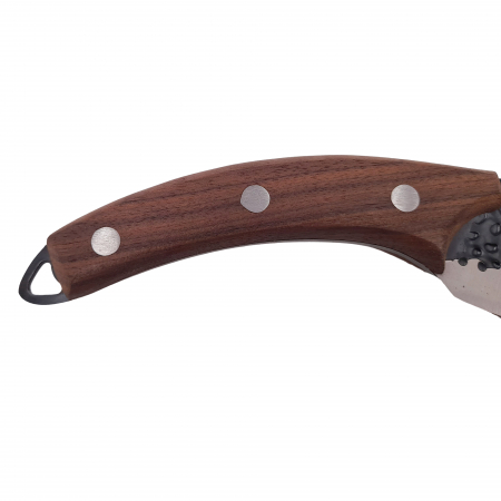 Cutit de bucatarie IdeallStore®, Japan Vibe, model japonez, lucrat manual, otel, maner lemn, 24.5 cm, maro [2]