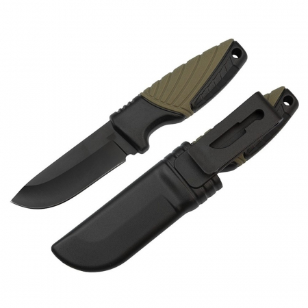 Cutite vanatoare - Cutit de vanatoare IdeallStore®, Adventure Touring, otel inoxidabil, 16.5 cm, negru, teaca inclusa